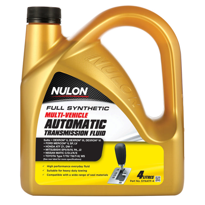 Nulon Full Synthetic Multi Vehicle Automatic Transmission Fluid - 4 Litre