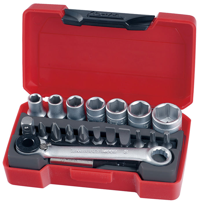 Teng Tools 20 Piece 1/4" Drive Socket Set - T1420