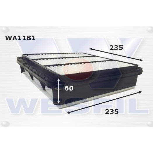 Wesfil Air Filter - WA1181 (A1512) - Holden, Mitsubishi
