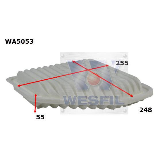 Wesfil Air Filter - WA5053 (A1558) - Toyota