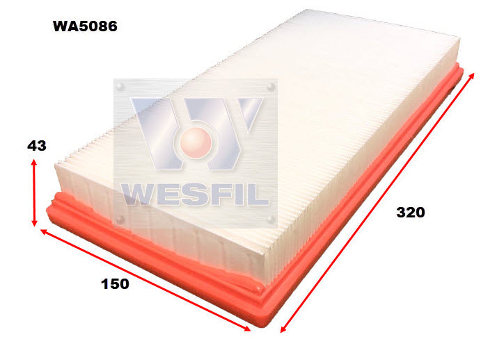 Wesfil Air Filter - WA5086 (A1833)