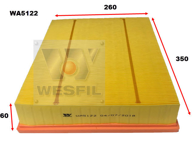 Wesfil Air Filter - WA5122 (A1755)