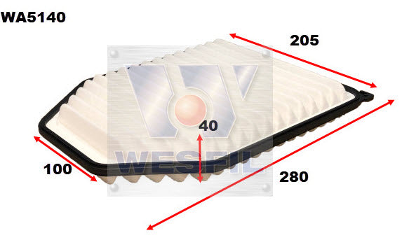 Wesfil Air Filter - WA5140 (A1590)
