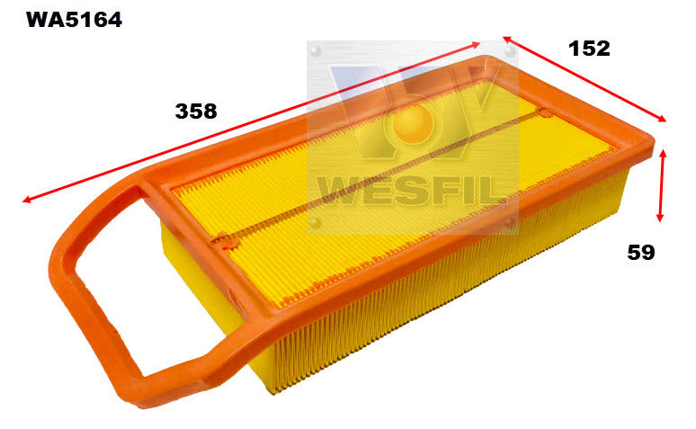 Wesfil Air Filter - WA5164 (A1690)