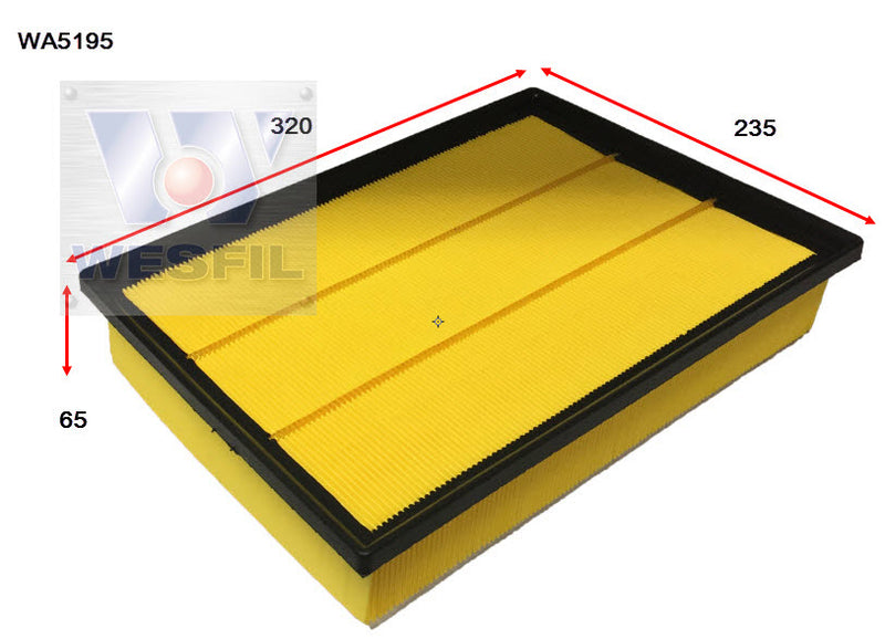 Wesfil Air Filter - WA5195 (A1812)