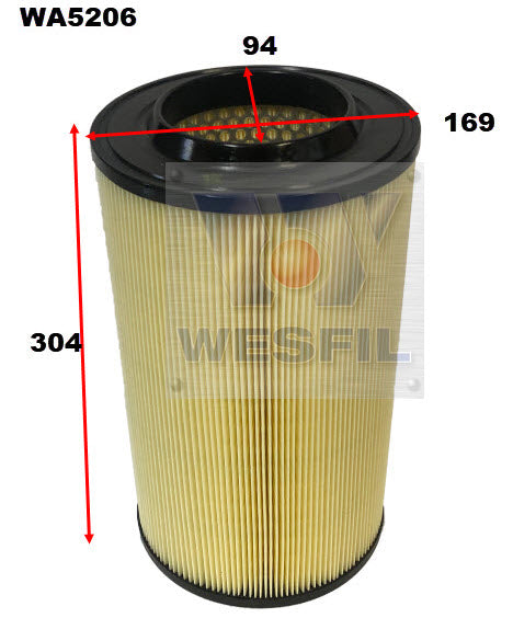 Wesfil Air Filter - WA5206 (A1862)