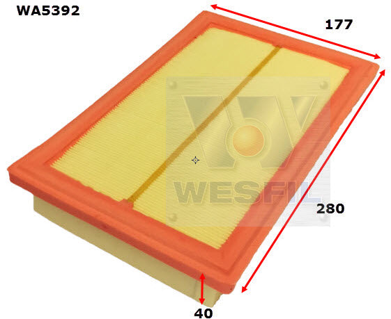 Wesfil Air Filter - WA5392 (A1874)