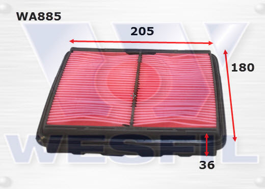 Wesfil Air Filter - WA885 (A1249)