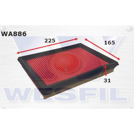 Wesfil Air Filter - WA886 (A1266)