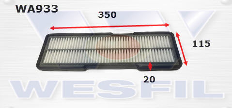 Wesfil Air Filter - WA933 (A1381)