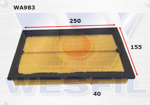 Wesfil Air Filter - WA983 (A1362)