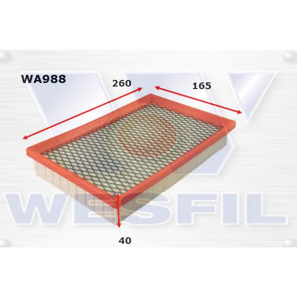Wesfil Air Filter - WA988 (A1384)