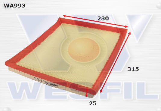 Wesfil Air Filter - WA993 (A1416)