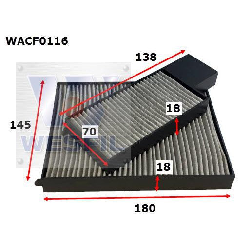 Wesfil Cabin/Pollen Air Filter - WACF0116