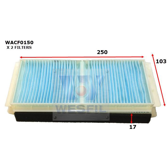 Wesfil Cabin/Pollen Air Filter - WACF0150 - RCA232P