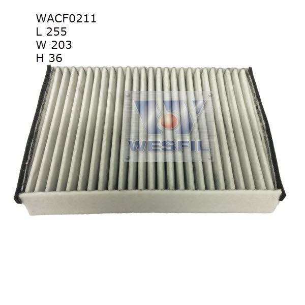 WACF0123 Wesfil Cabin Filter for Ford (Cross Ref: RCA181P WACF0123 Wesfil Cabin Filter for Ford (Cross Ref: RCA181P