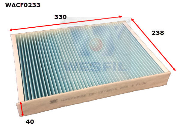 Wesfil Cabin/Pollen Air Filter - WACF0233 - RCA376C