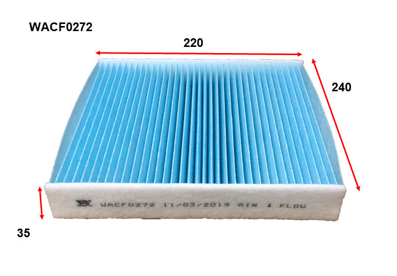 Wesfil Cabin/Pollen Air Filter - WACF0272 — A1 Autoparts Niddrie
