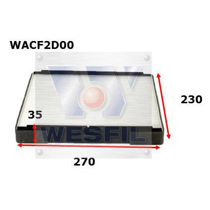 Wesfil Cabin/Pollen Air Filter - WACF2D00
