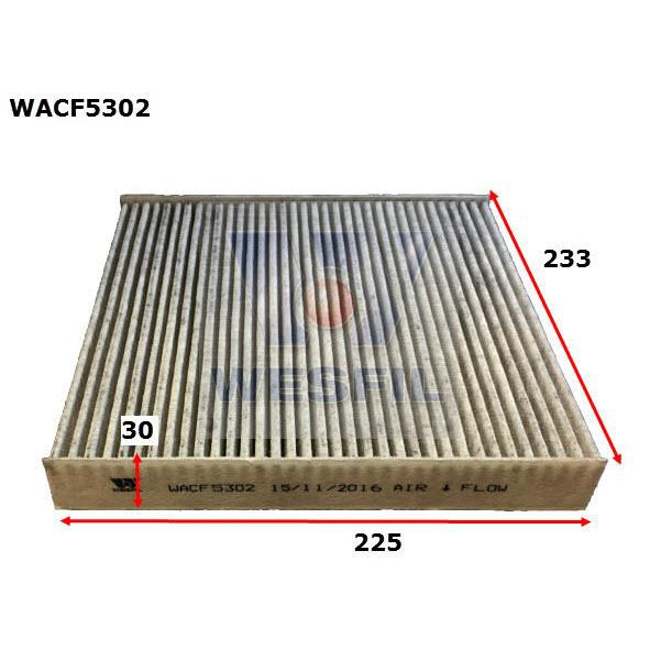 Wesfil Cabin/Pollen Air Filter - WACF5302 - RCA108P RCA223P - Honda