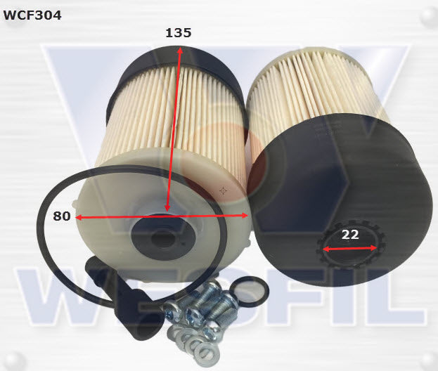 Wesfil Diesel Fuel Filter - WCF304 (R2851P)