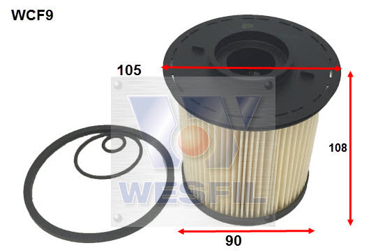 Wesfil Diesel Fuel Filter - WCF9 (R2643P)