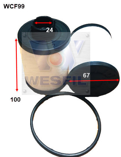 Wesfil Diesel Fuel Filter - WCF99 (R2661P)