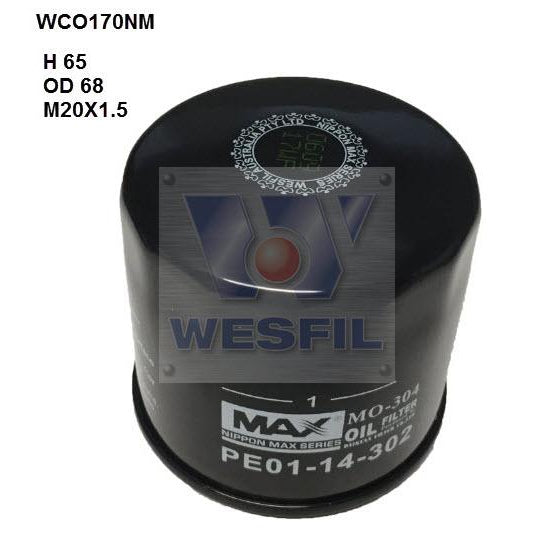 Wesfil Oil Filter - WCO170NM