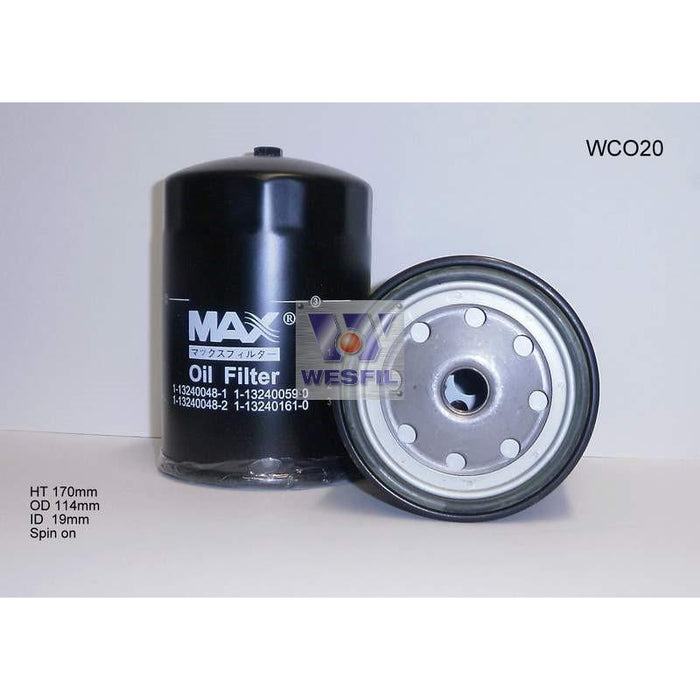 Wesfil Oil Filter - WCO20 (Z461)