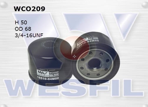 Wesfil Oil Filter - WCO209NM (Z1082)