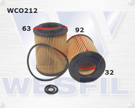 Wesfil Oil Filter - WCO212 (R2767P)