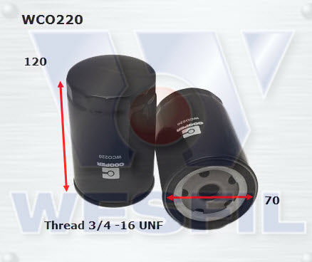 Wesfil Oil Filter - WCO220