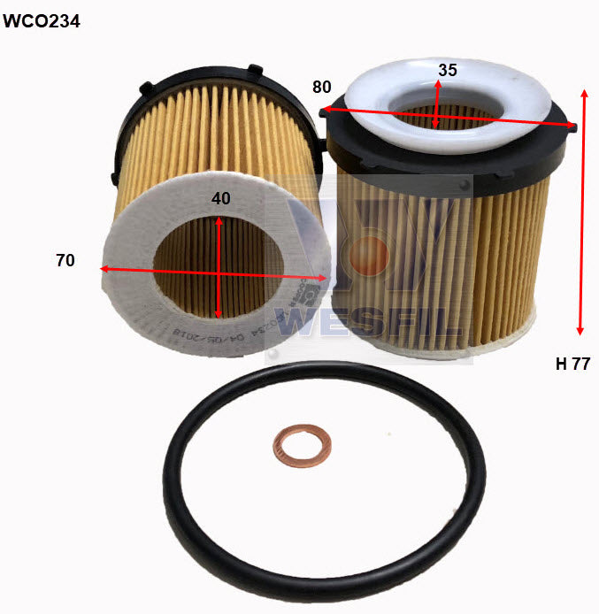 Wesfil Oil Filter - WCO234 (R2870P)