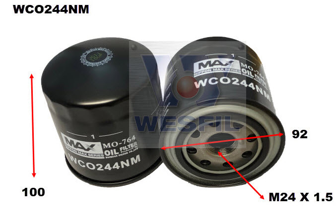 Wesfil Oil Filter - WCO244NM
