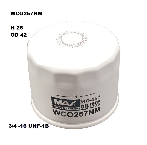Wesfil Oil Filter - WCO257NM