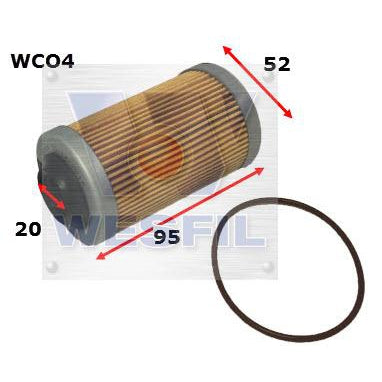 Wesfil Oil Filter - WCO4 (R2605P)