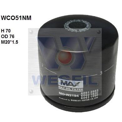 Wesfil Oil Filter - WCO51NM (Z690)