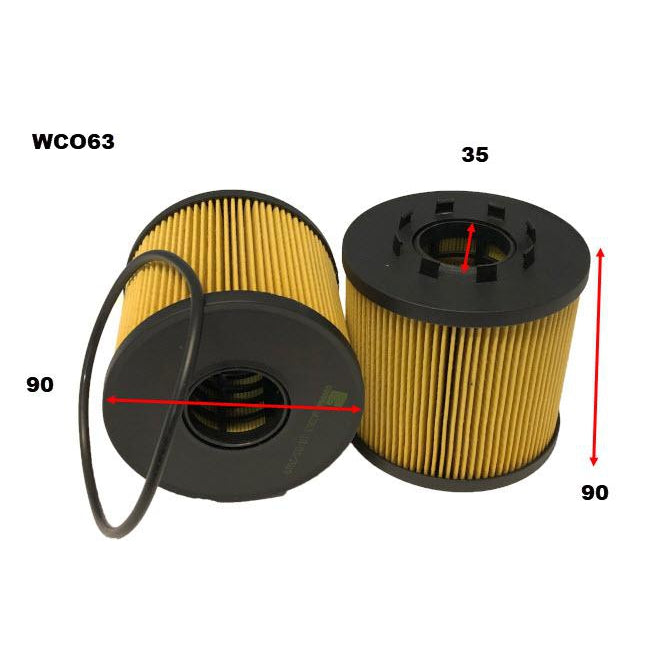 Wesfil Oil Filter - WCO63 (R2764P)