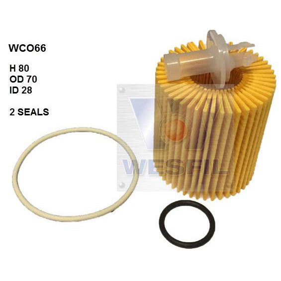 Wesfil Oil Filter - WCO66 (R2664P) - Lexus, Toyota