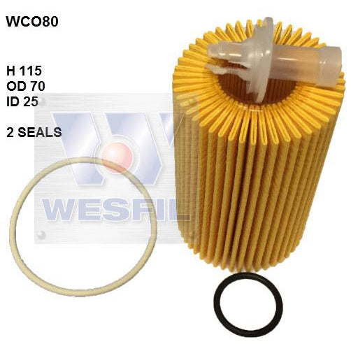 Wesfil Oil Filter - WCO80 (R2651P)