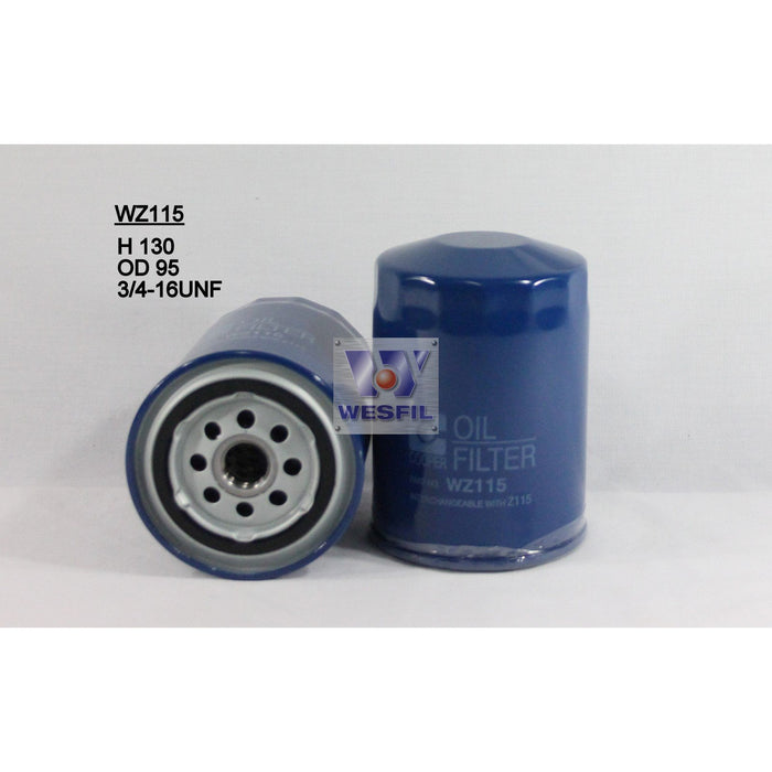 Wesfil Oil Filter - WZ115 (Z115)