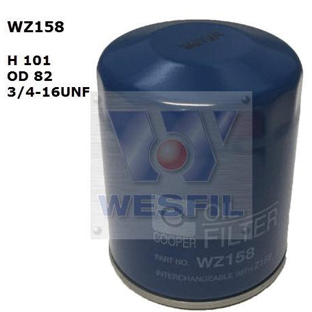 Wesfil Oil Filter - WZ158 (Z158)
