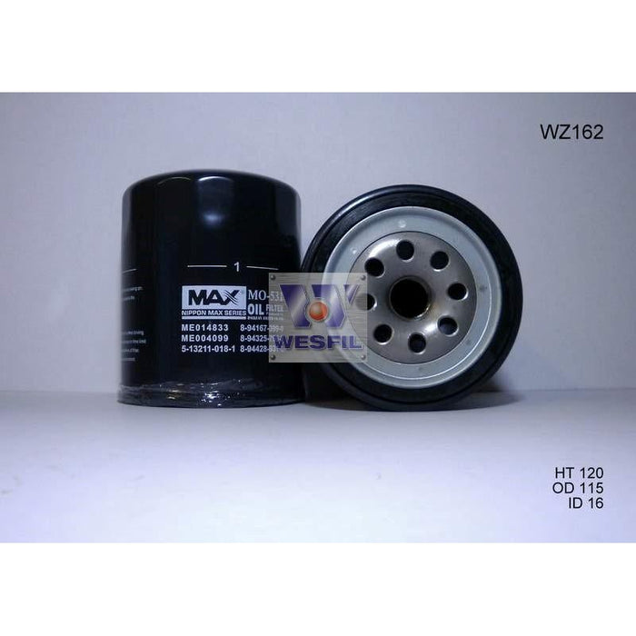 Wesfil Oil Filter - WZ162NM (Z162)