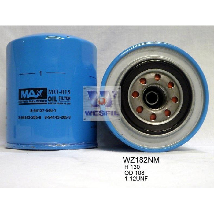 Wesfil Oil Filter - WZ182NM (Z182)