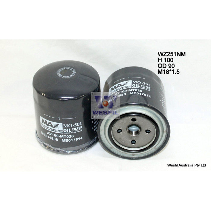 Wesfil Oil Filter - WZ251NM (Z251)