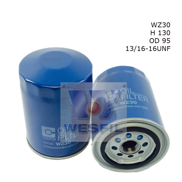 Wesfil Oil Filter - WZ30 (Z30)