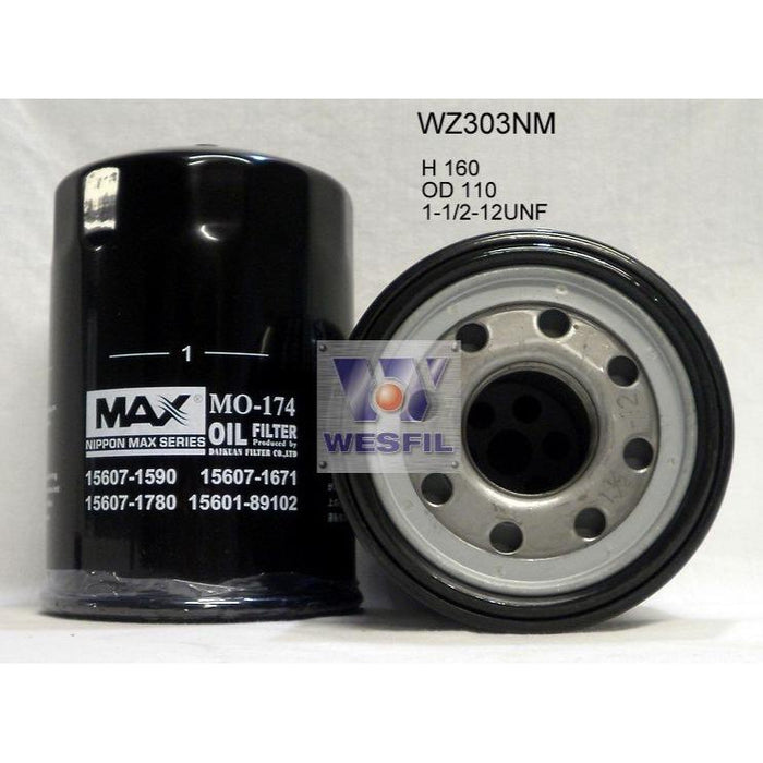Wesfil Oil Filter - WZ303NM (Z303)