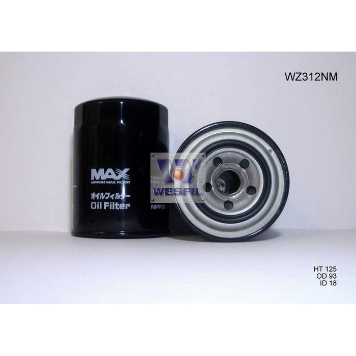 Wesfil Oil Filter - WZ312NM (Z312)