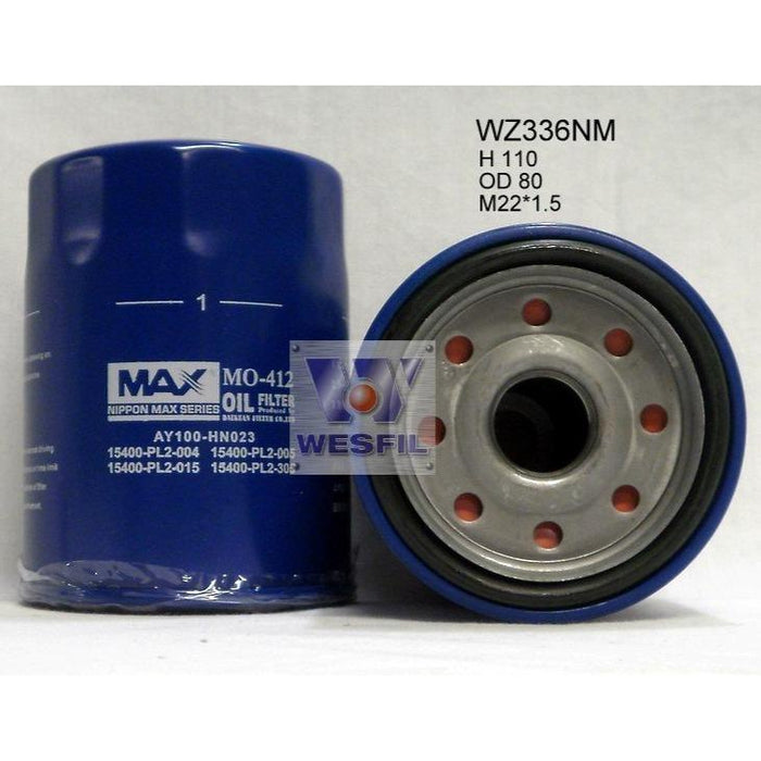 Wesfil Oil Filter - WZ336NM (Z336)