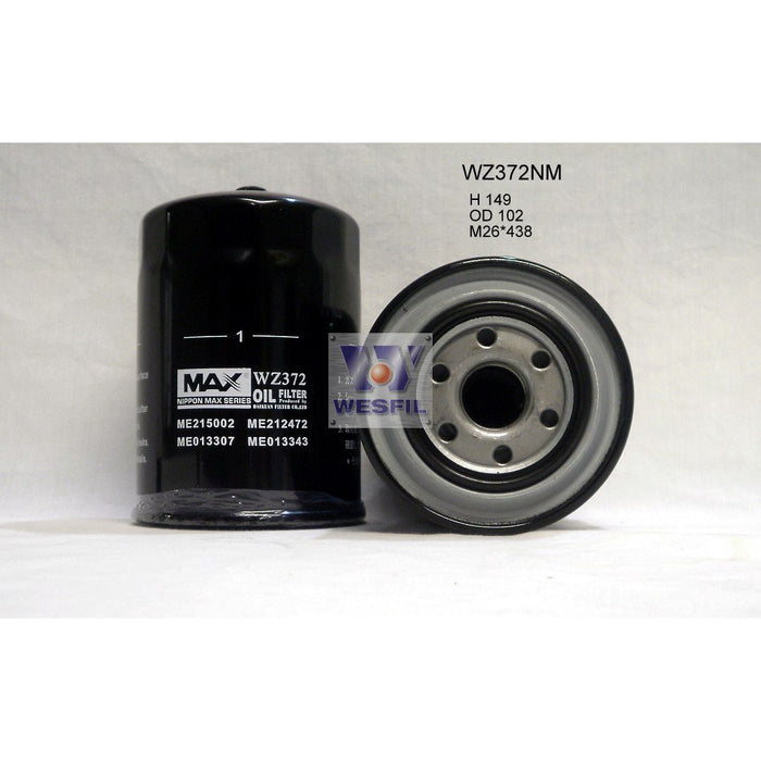 Wesfil Oil Filter - WZ372NM (Z372)